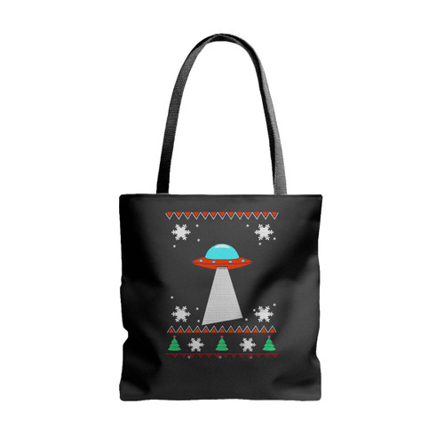 Alien Ufo Flying Tote Bags