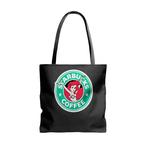 Ariel Mermaid Disney Princess Ariel Mermaid As Starbucks Tote Bags