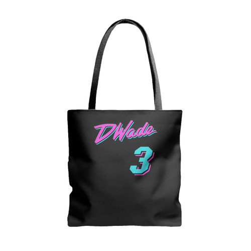 Black Miami D Wade Vice City Tote Bags