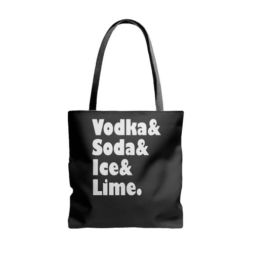 Cocktail Lover Vodkasoda Ice Lime Bartender Cocktails Tote Bags