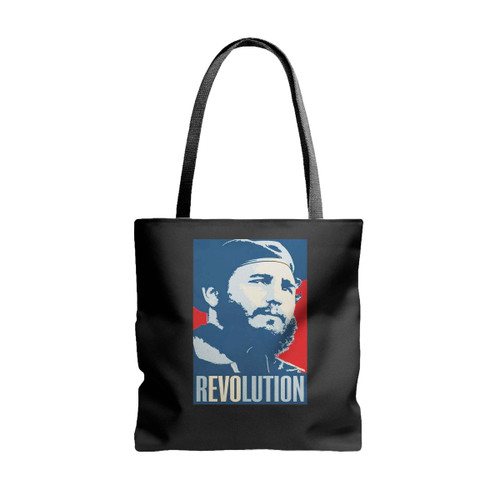 Fidel Castro Ruz Cuban Raul Revolution Tote Bags