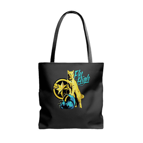 Fly High Captain Marvel Tote Bags