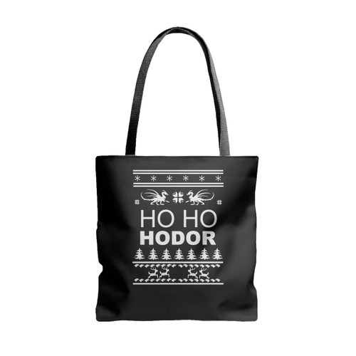 Game Of Thrones Hodor Ugly Christmas Ho Ho Hodor Tote Bags