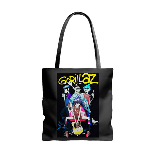 Gorillaz Band Alternative Hip Hop Rock Brit Band Blur Albarn Tote Bags Gorillaz Band Alternative Hip Hop Rock Brit Band Blur Albarn Tote Bags