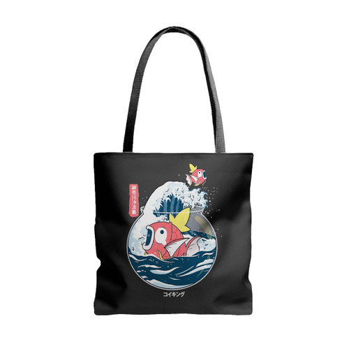 Great Aquarium Wave Pokemon Tote Bags