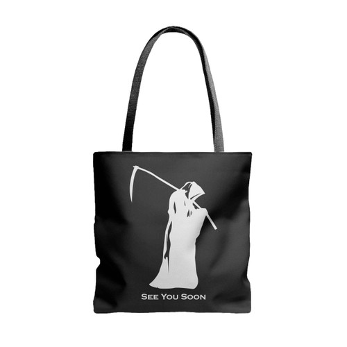 Grim Reaper See You Soon Tote Bags