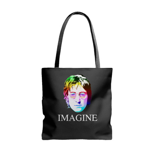 John Lennon Imagine The Beatles Rainbow Tote Bags