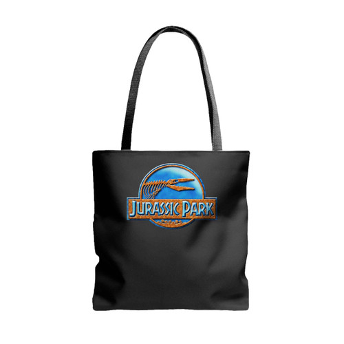 Jurassic World Rusty Jurassic Park Aqua Logo Tote Bags