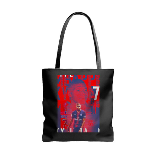 Kylian Mbappe Cover Art Tote Bags