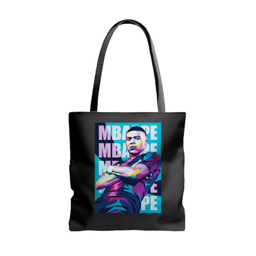 Kylian Mbappe Wpap Art Tote Bags