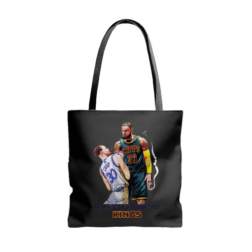 Lebron James Is The King In The Nba Tote Bags