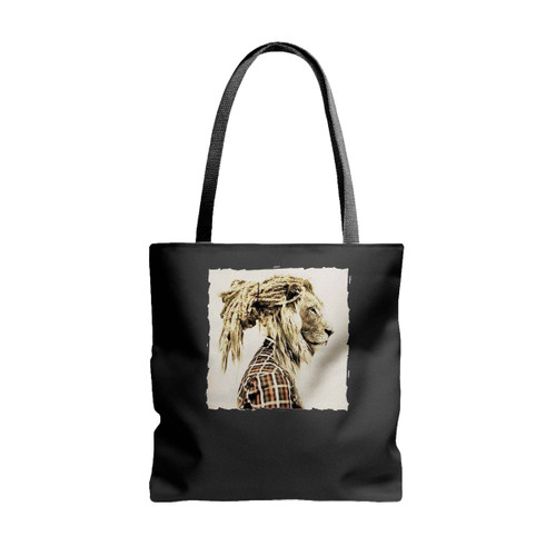 Lion Zion Bob Marley Ganja Marijuana Weed Tote Bags