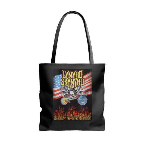 Lynyrd Skynyrd 2018 Last Of The Survivors Farewell Tour Tote Bags Lynyrd Skynyrd 2018 Last Of The Survivors Farewell Tour Tote Bags