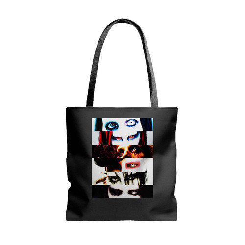 Marylin Manson Eye Tote Bags