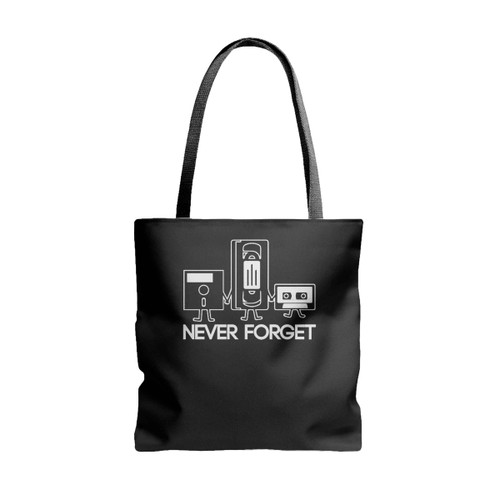 Never Forget Floppy Disc Vhs Cassette Tote Bags