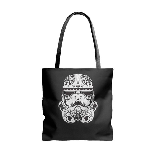 Ornate Sugar Skull Shirt Design Stormtrooper Sugar Skull Tote Bags