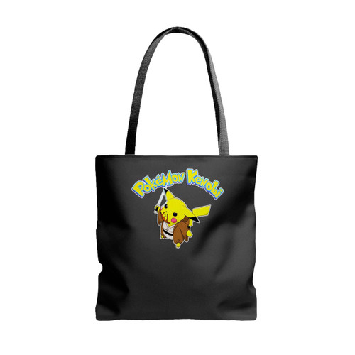 Pikachu Star Wars And War Tote Bags
