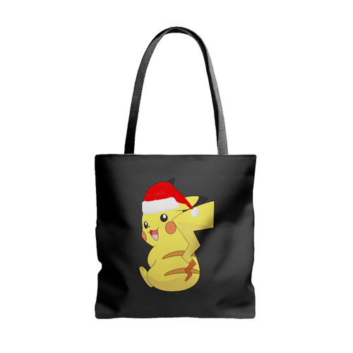 Pikachu Wear Santa Hat Tote Bags
