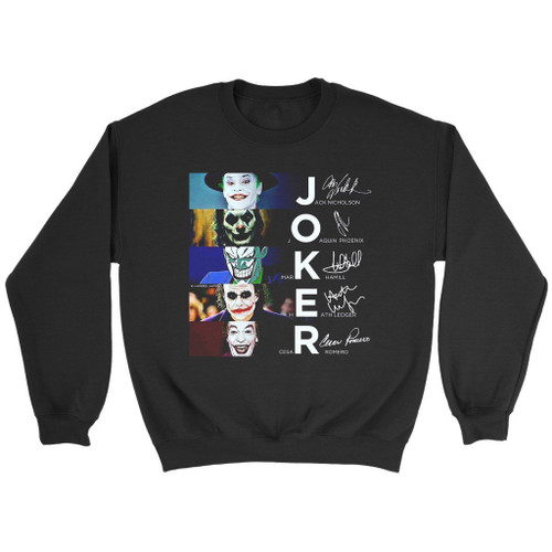 Joker All Characters Full Autograph By Sign The Actors Sweatshirt