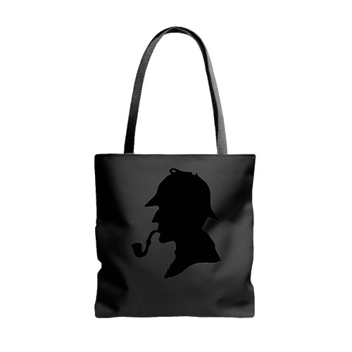 Sherlock Holmes Silhouette Tote Bags