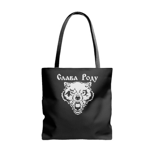 Solstice Fire Wheel Dazbog Wolf Slavic God Slava Rodu Tote Bags