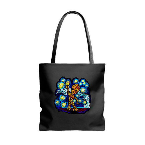 Starry Groot Tote Bags