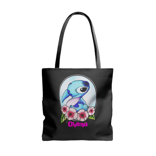 Stitch Cameo Ohana Disney Film Lilo And Stitch Tote Bags