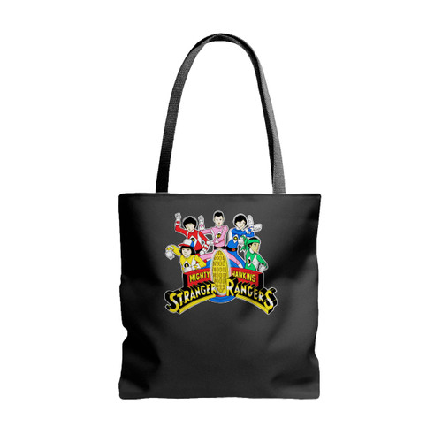 Stranger Things Mighty Morphin Power Rangers Tote Bags