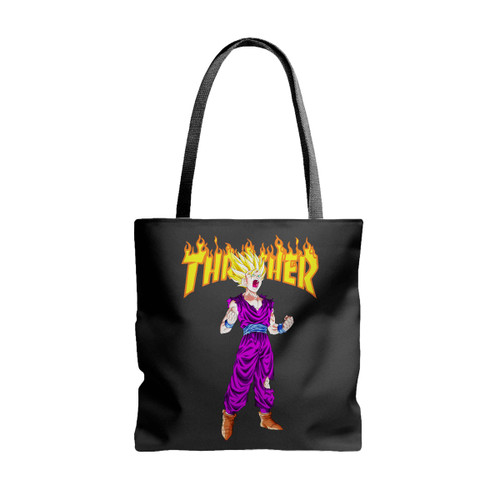 Thrasher Anime Dragon Ball Son Gohan Ssj 2 Tote Bags