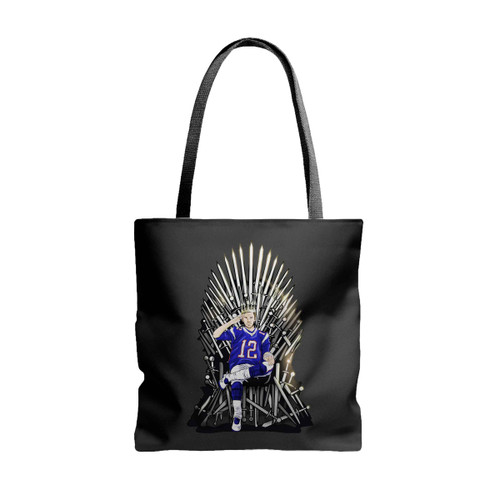 Tom Brady Goat Game Of Thrones Tote Bags