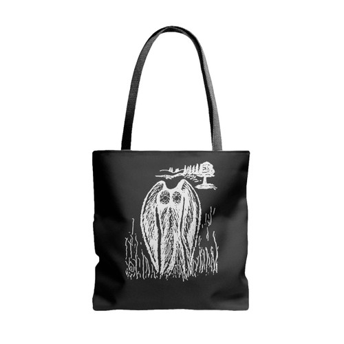 Ufo Alien Mothman Monster Jackalope Bigfoot Sighting Cryptid Hunter Tote Bags