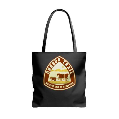 Vintage Oregon Trail You Have Died Of Dysentery Tote Bags