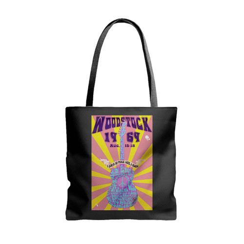Woodstock Festival 1969 Logo Tote Bags