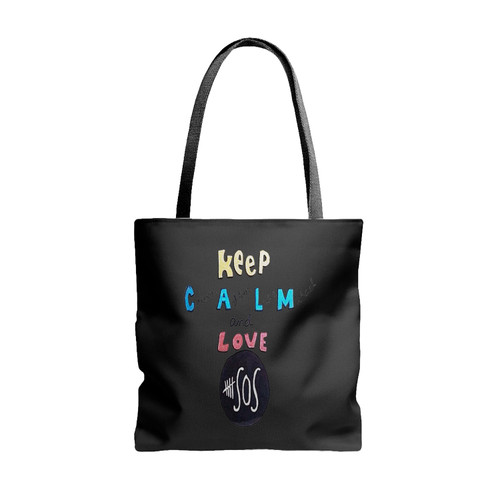 5 Seconds Of Summer Keep Calm And Love 5 Sos Tote Bags