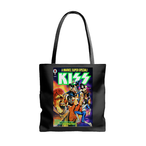 A Marvel Super Special Kiss Rock Band Tote Bags