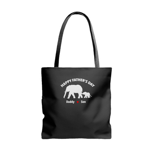 Animal Elephant Daddy Love Son Tote Bags