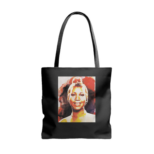 Aretha Frinklin Memory Music Legend Queen Tote Bags
