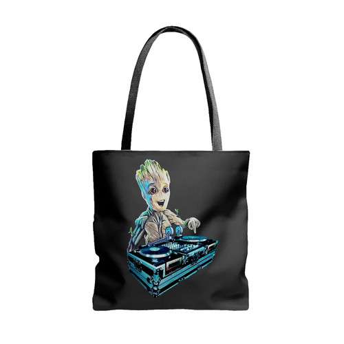 Baby Groot Dj Guardians Of The Galaxy Vol 2 Tote Bags
