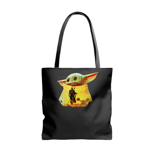 Baby Yoda Star Wars The Mandalorian Tote Bags