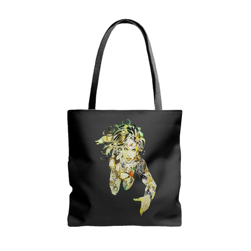 Batman And Wonder Woman Art Comic Tote Bags