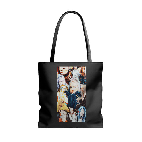 Billie Eilish Collage Tote Bags