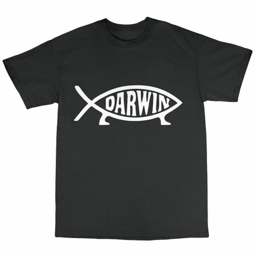 Charles Darwin Evolution Fish Man's T-Shirt Tee