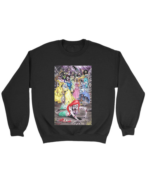 Disney Princess Evil Zombie Funny Childhood Movie Horror Halloween Sweatshirt