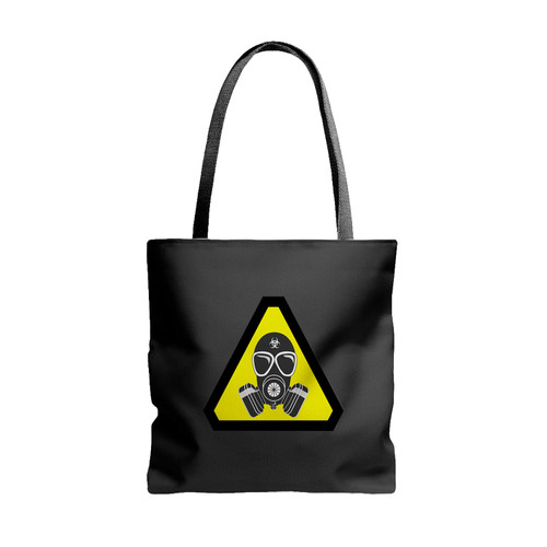 Chernobyl Caution Gas Mask Tote Bags