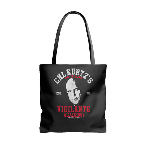 Colonel Kurtz Vigilante Academy Apocalypse Tote Bags