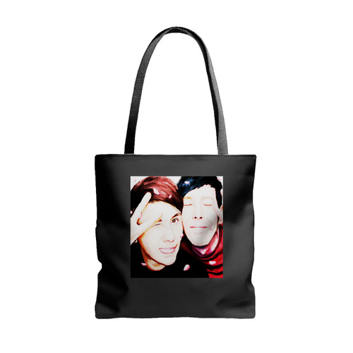 Dan And Phil Selfie Tote Bags Dan And Phil Selfie Tote Bags