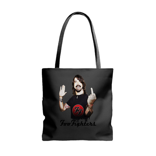 Dave Grohl Foo Fighters Fuck Finger Tote Bags