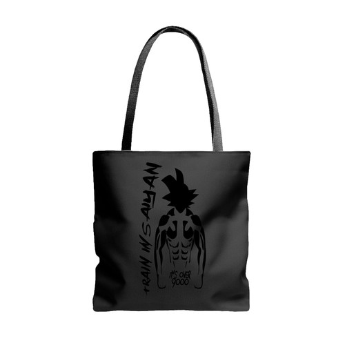 Dragon Ball Z Train In Saiyan Its Over 9000 Goku Tote Bags