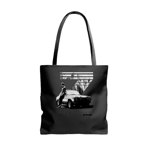 Fast Furious 7 Paul Walker Tote Bags