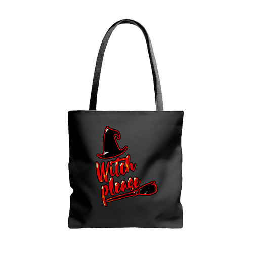 Halloween Spooky Witch Please Tote Bags